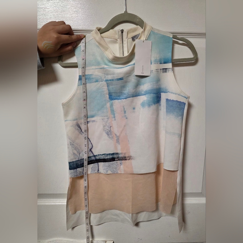 ​Zara W&B Collection Watercolor Layered Top - NWT - Talla M - Picture 5 of 11